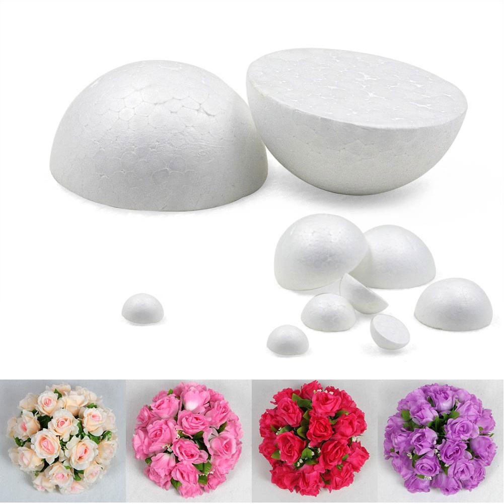 15/18/20/25cm Half Round SphereBall Polystyrenes Solid Foam Hemisphere DIY Decor