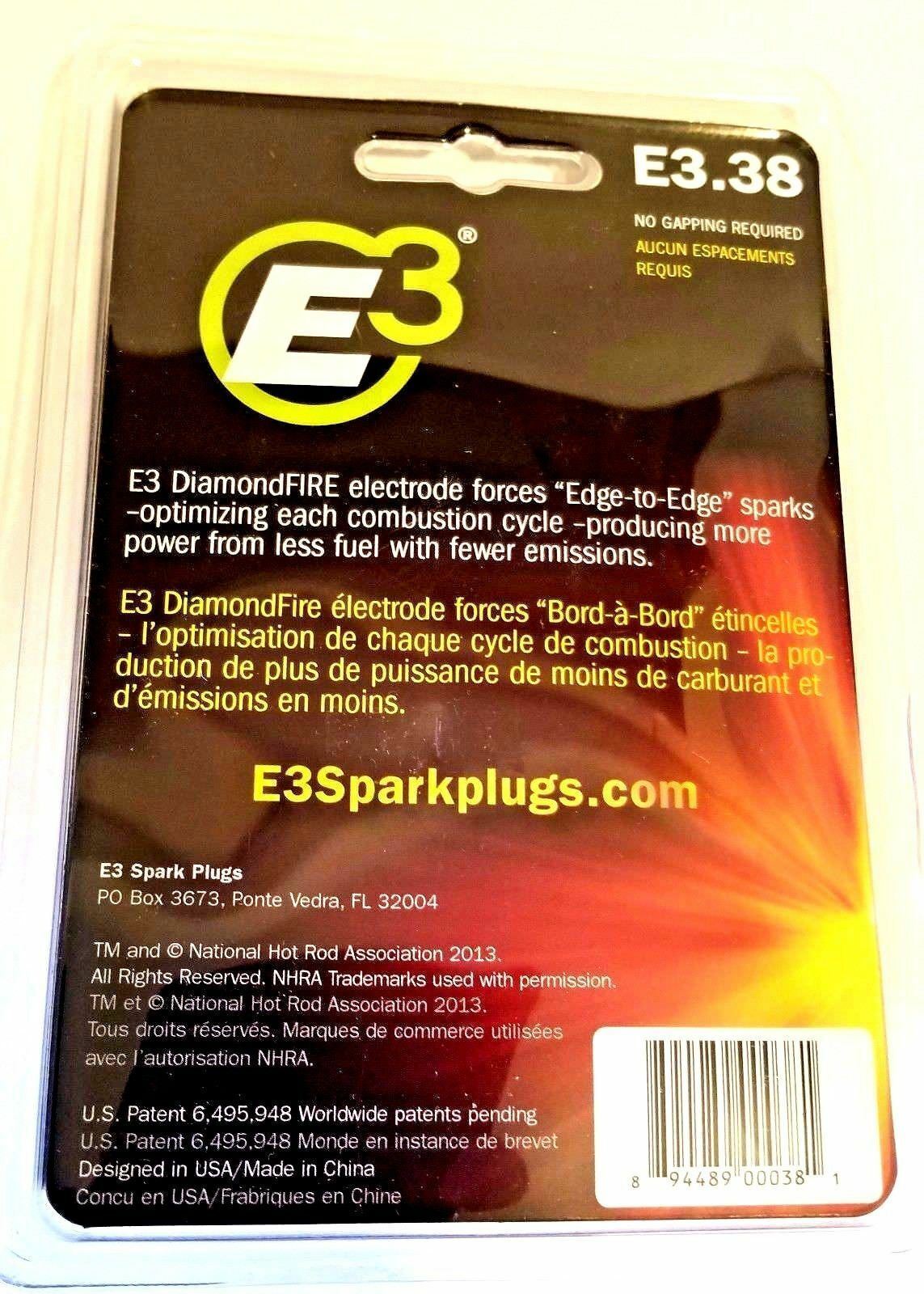 E3 Spark Plugs E3.38 (QTY 1) for Scooter
