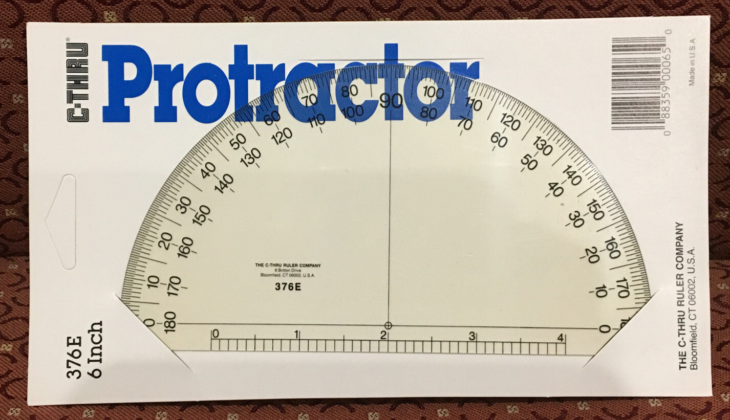 C-Thru Protractor 376E - 6" - New