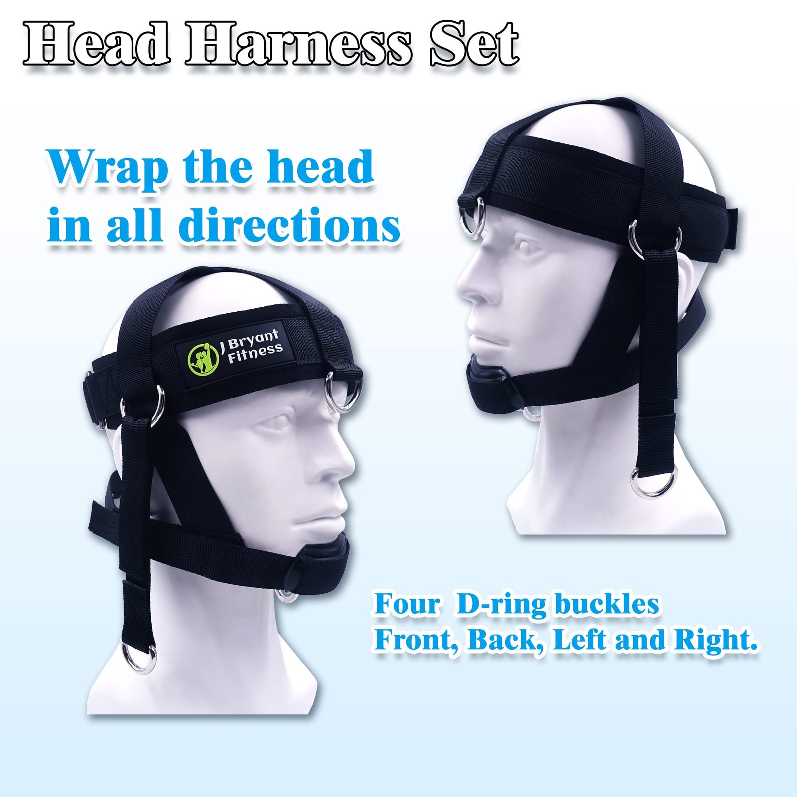 Neck Harness Head - Weight Lifting with Resistance Tube Bands - Door Anchor S...