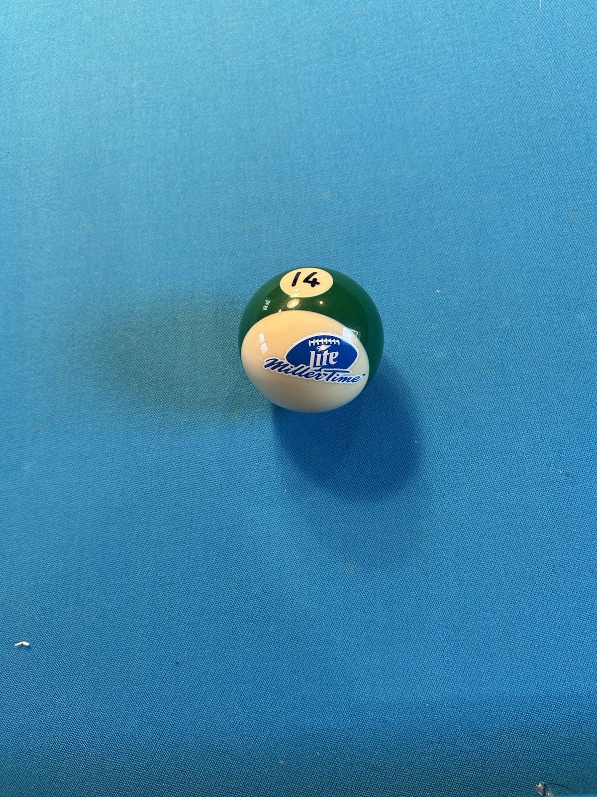 Miller Light Football Logo Individual #14 Fourteen Pool Ball