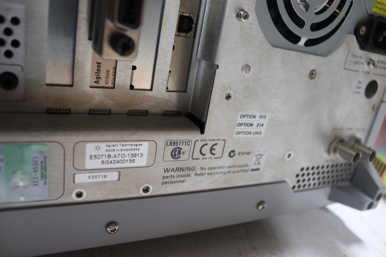 Agilent E5071B ENA Network Analyzer 015,214,UNQ