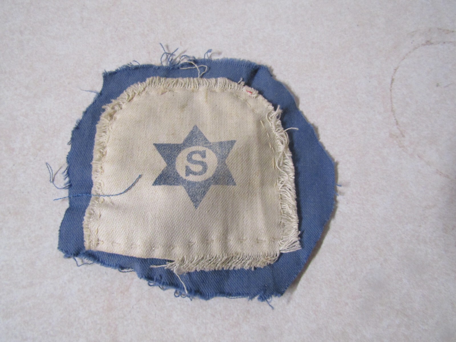 MILITARY PATCH OLDER UNSURE ROYAL NAVY SEWN ONTO CLOTH