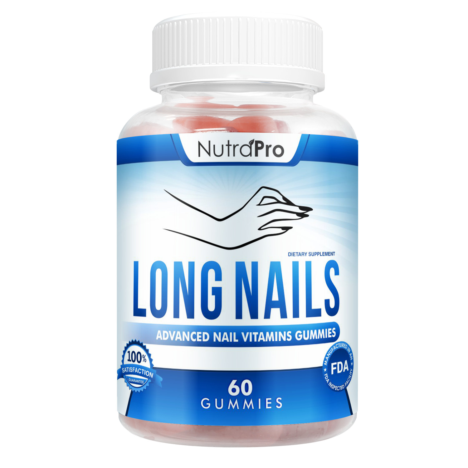 Long Nails Gummies Growth and Strengthener Supplement