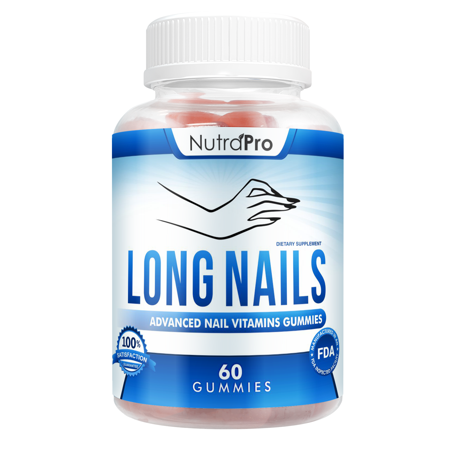 Long Nails Gummies Growth and Strengthener Supplement