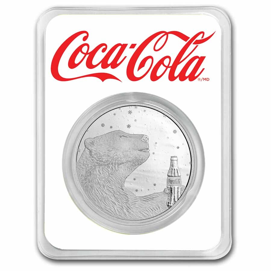 Coca-Cola®1 oz Silver Polar Bear Round in TEP - SKU#278705