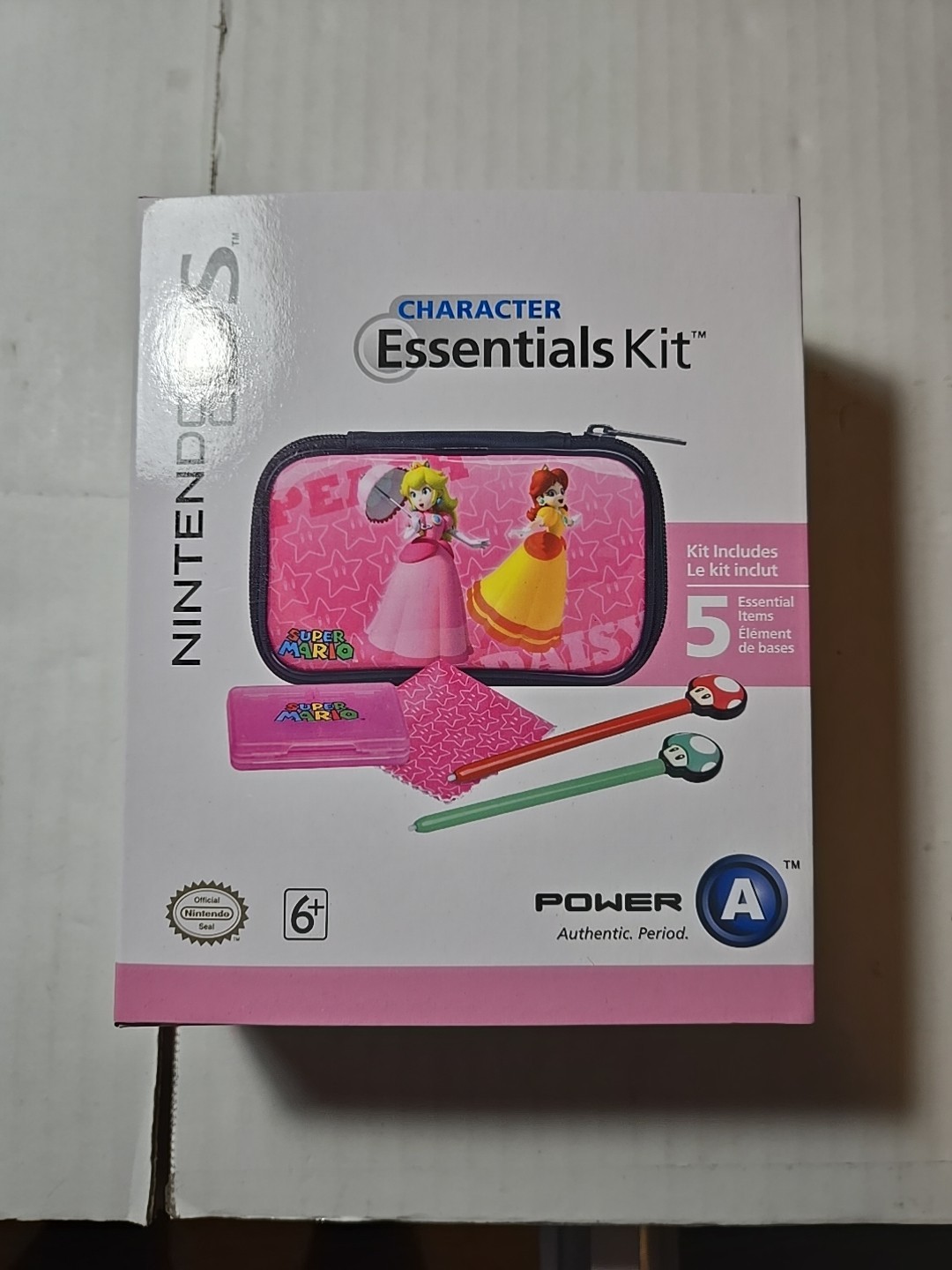 NEW Nintendo DSi DS Lite Peach/Daisy Character Essentials Kit Set PowerA BDA