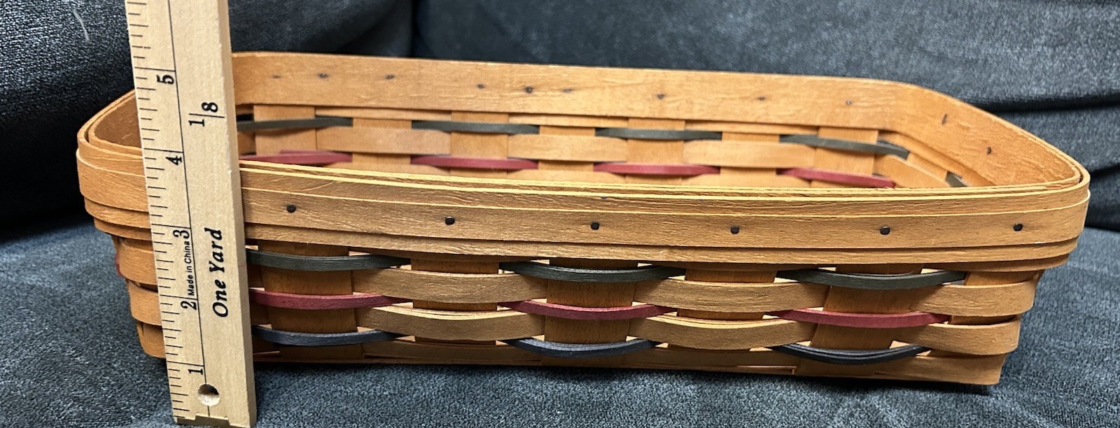 Longeberger Basket. Rectangular 14.5” X 7.5” X 4”.