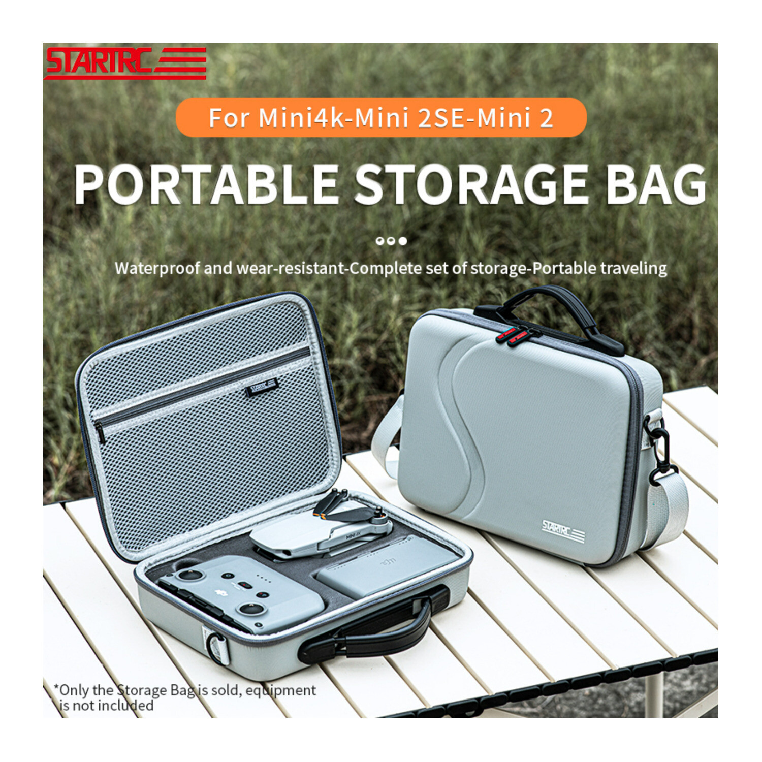 STARTRC Lightweight and Portable Soft Gray Carrying Case for DJI Mini 4K (Gray)