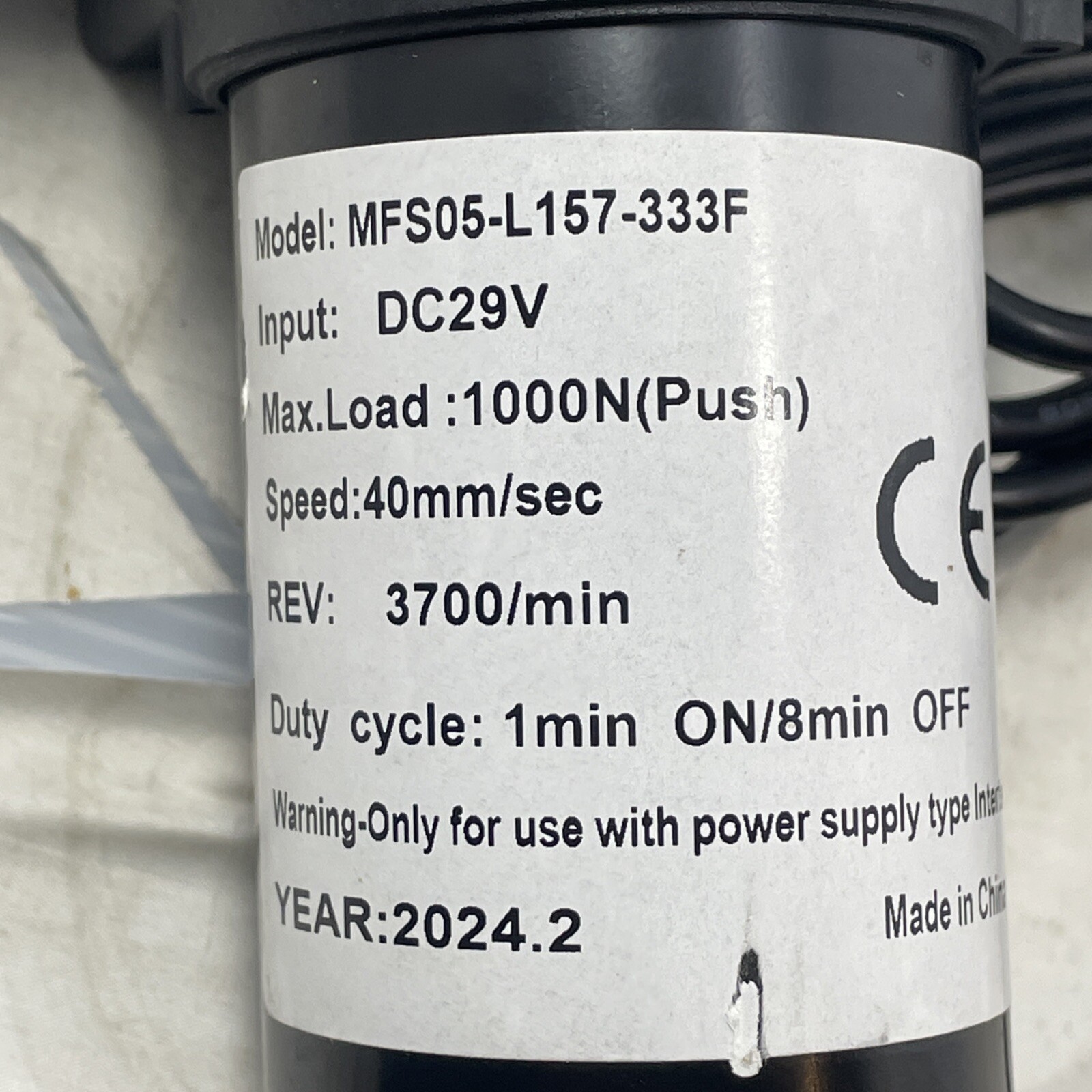 Motor Linear Actuator Model MFS05-L157-333F for Beds / Recliner / Lift Chairs
