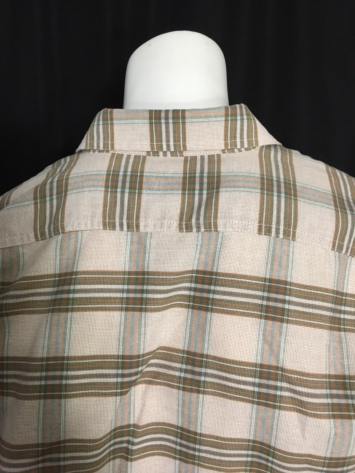 Big Mac Authentic Work Wear Long Sleeve Shirt Size Medium Plaid Button Front