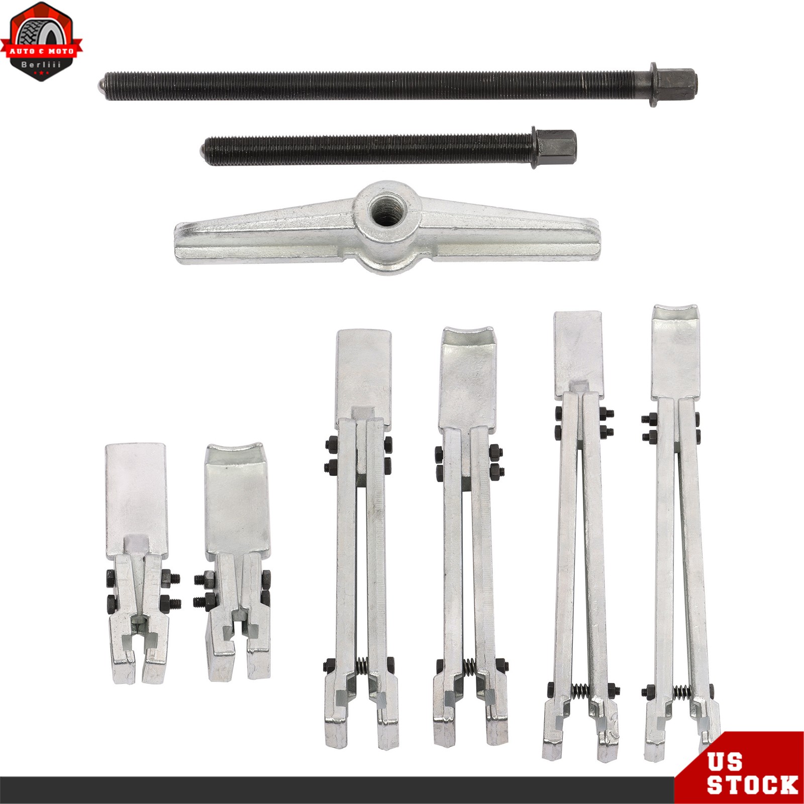 3 in1 Bearing Flywheel Pulley Puller Set Bearing Removal Tool 2 Jaw Gear Puller