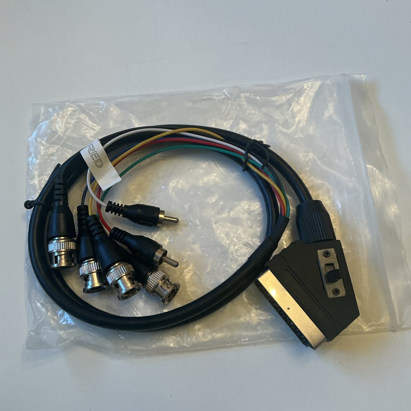 Female RGB SCART to 4 BNC + Audio Cable Sony PVM Genesis SNES Neo Geo