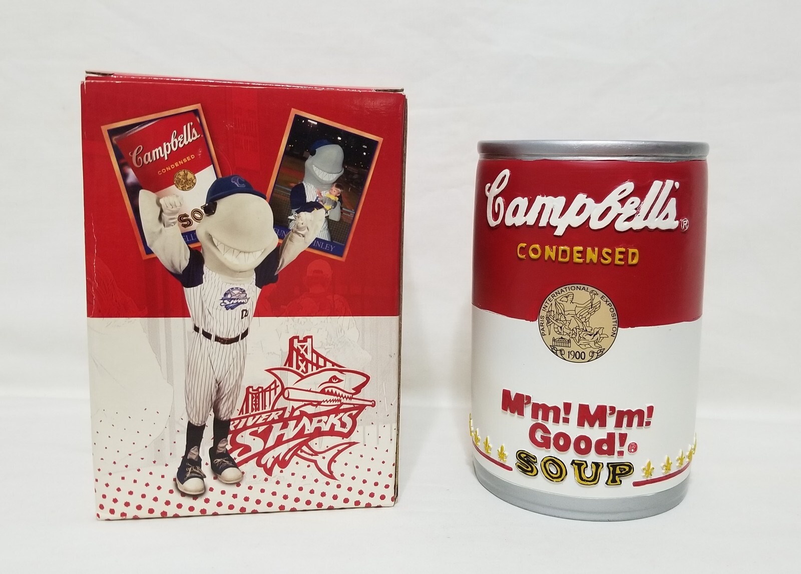 Campbell's Soup Can Bank Camden Riversharks Baseball 2001 SGA Limited 1800 RARE