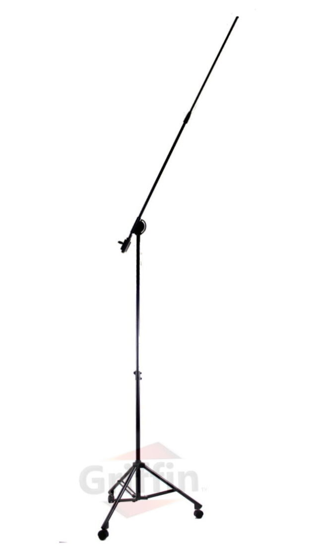 2-PACK Professional Microphone Boom Stand - Stage Holder Retractable Tripod Legs
