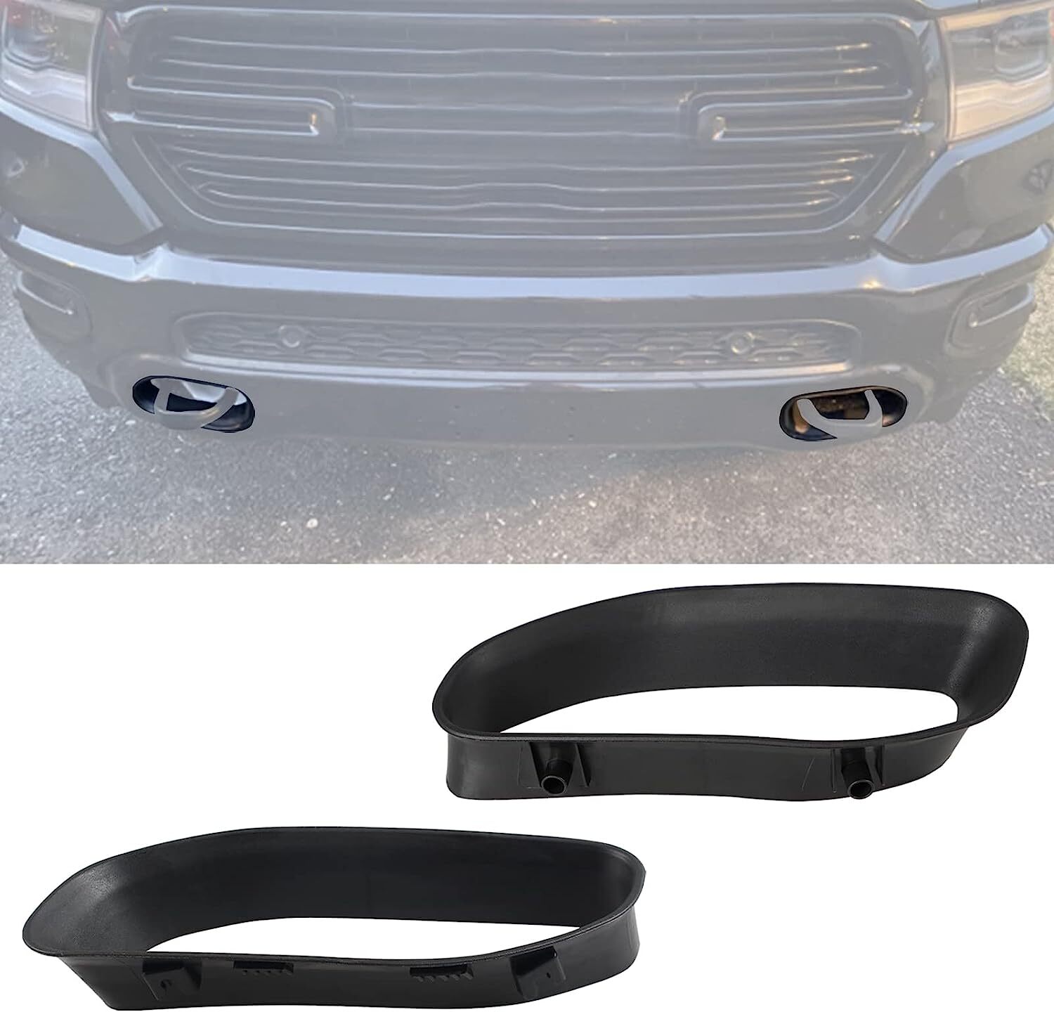 2019-2022 RAM 1500 DT TOW HOOK BEZEL KIT RIGHT & LEFT OEM NEW MOPAR 68274701AB