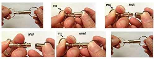 Detachable Pull Apart Key Rings Keychains Heavy Duty Split Rings Silver 10 PCS