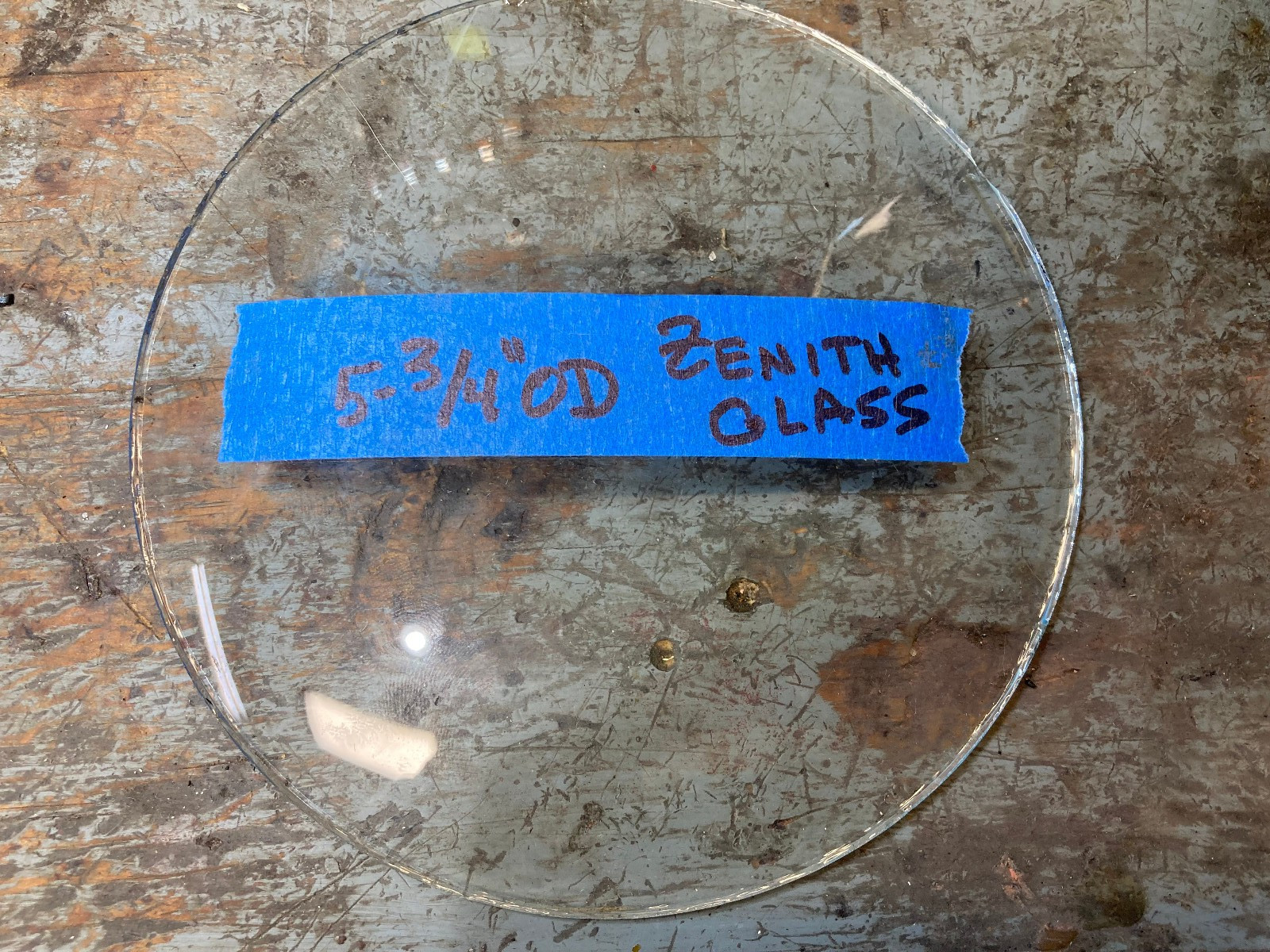 ZENITH radio dial glass original 5-3/4" OD