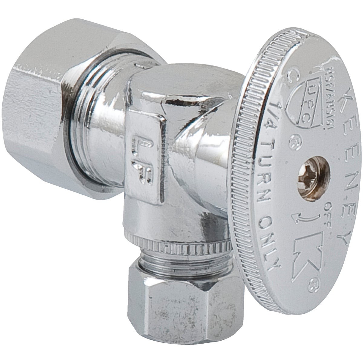 Do it Best 5/8 In. OD x 3/8 In. OD Quarter Turn Angle Valve DIB61PCLF SIM