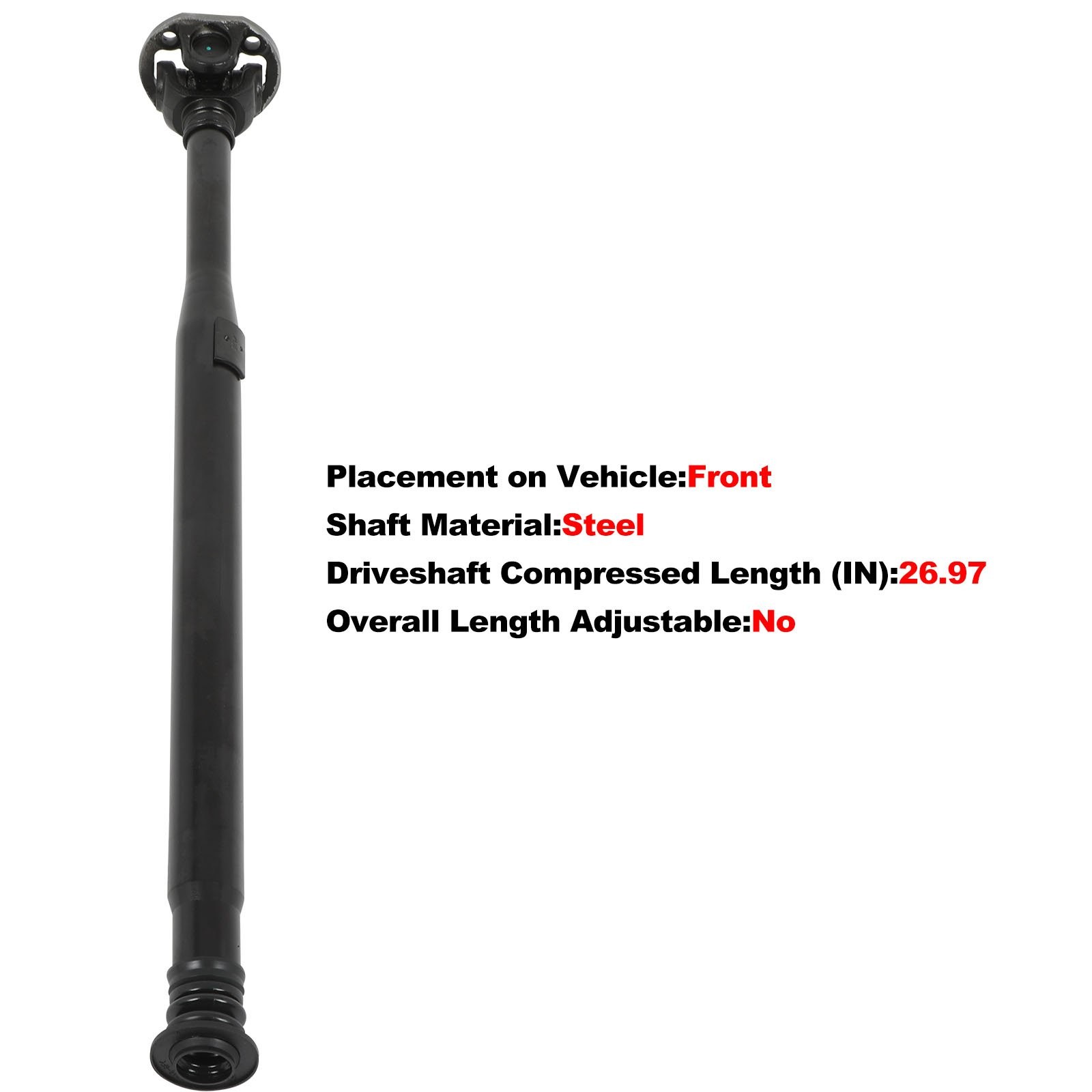 Front AWD 648.5mm Driveshaft For Mercedes-Benz C300 2015-17 938-266 A2044100000