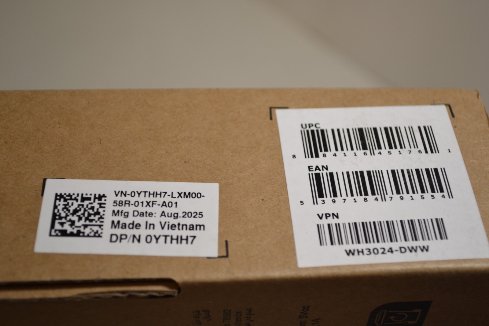 GENUINE Dell Pro WH3024-DWW Wired USB Headset