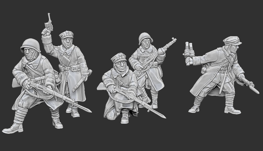 Just Some Miniature WW2 Polish People's Army Infantry Bolt Action 28mm 32mm 54mm