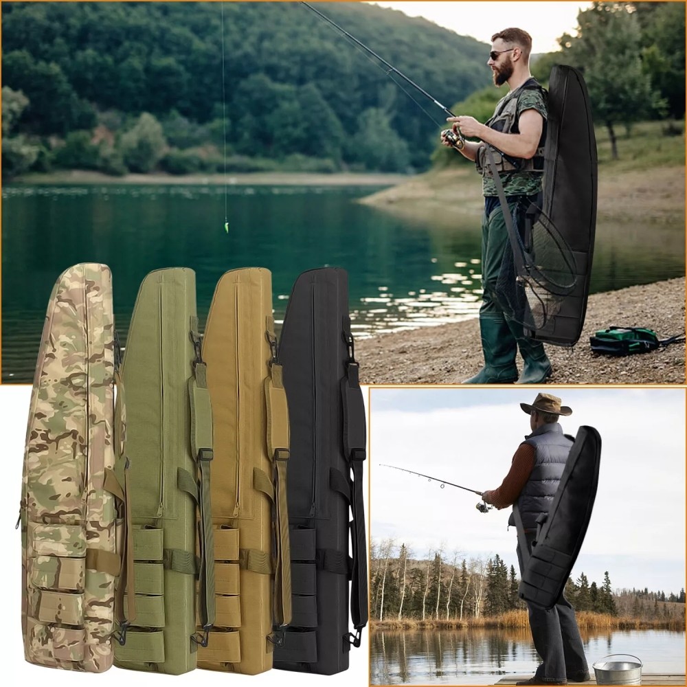 39“ 47” Fishing Rod Case Pole Carry Storage Bag 600D Oxford Hunting Fishing Case