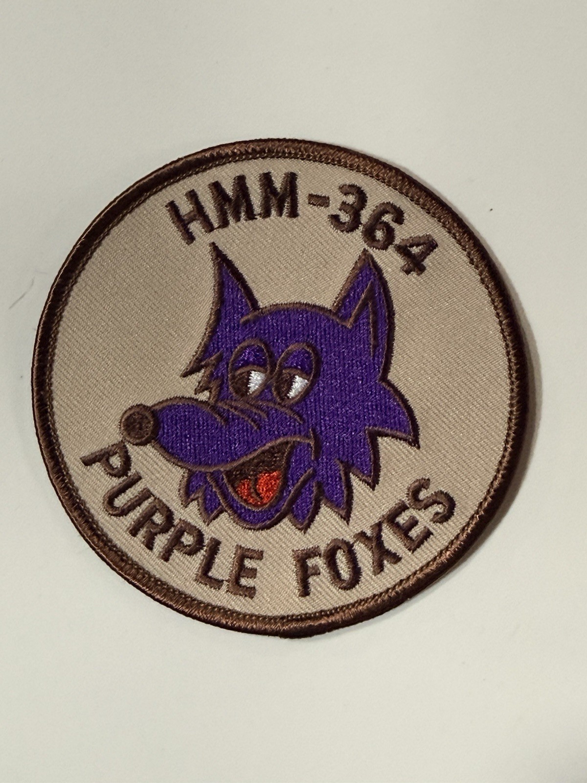 Vietnam USMC Marine Medium Helicopter Squadron 364 (HMM-364) Purple Foxes Patch