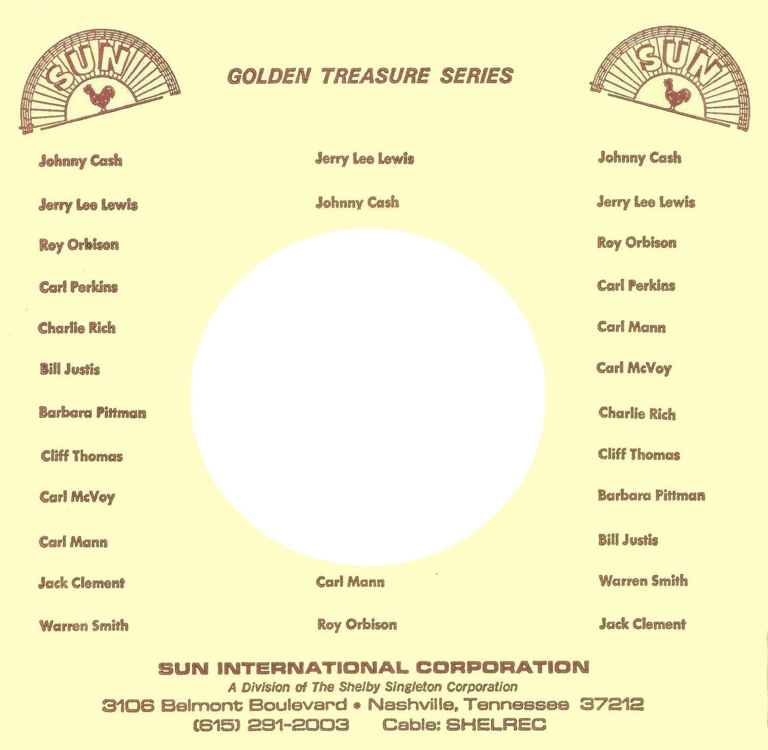 SUN GOLDEN TREASURE SERIES USA REPRODUCTION RECORD SLEEVE PACK OF 10
