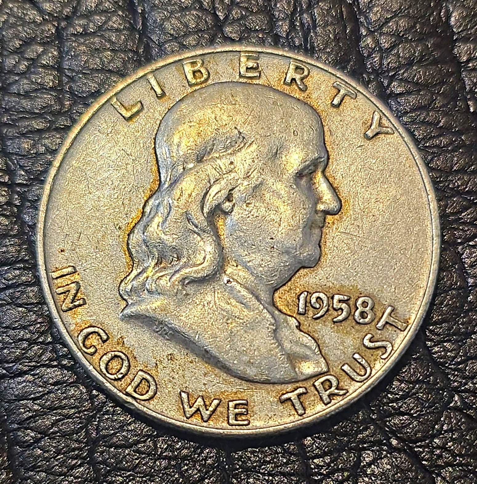 1958-D Franklin Half Dollar 50C Silver .900 Fineness Business Strike KM#199