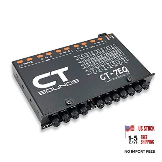 CT Sounds CT-7EQ 7 Band 1/2 Din Parametric Car Audio Equalizer