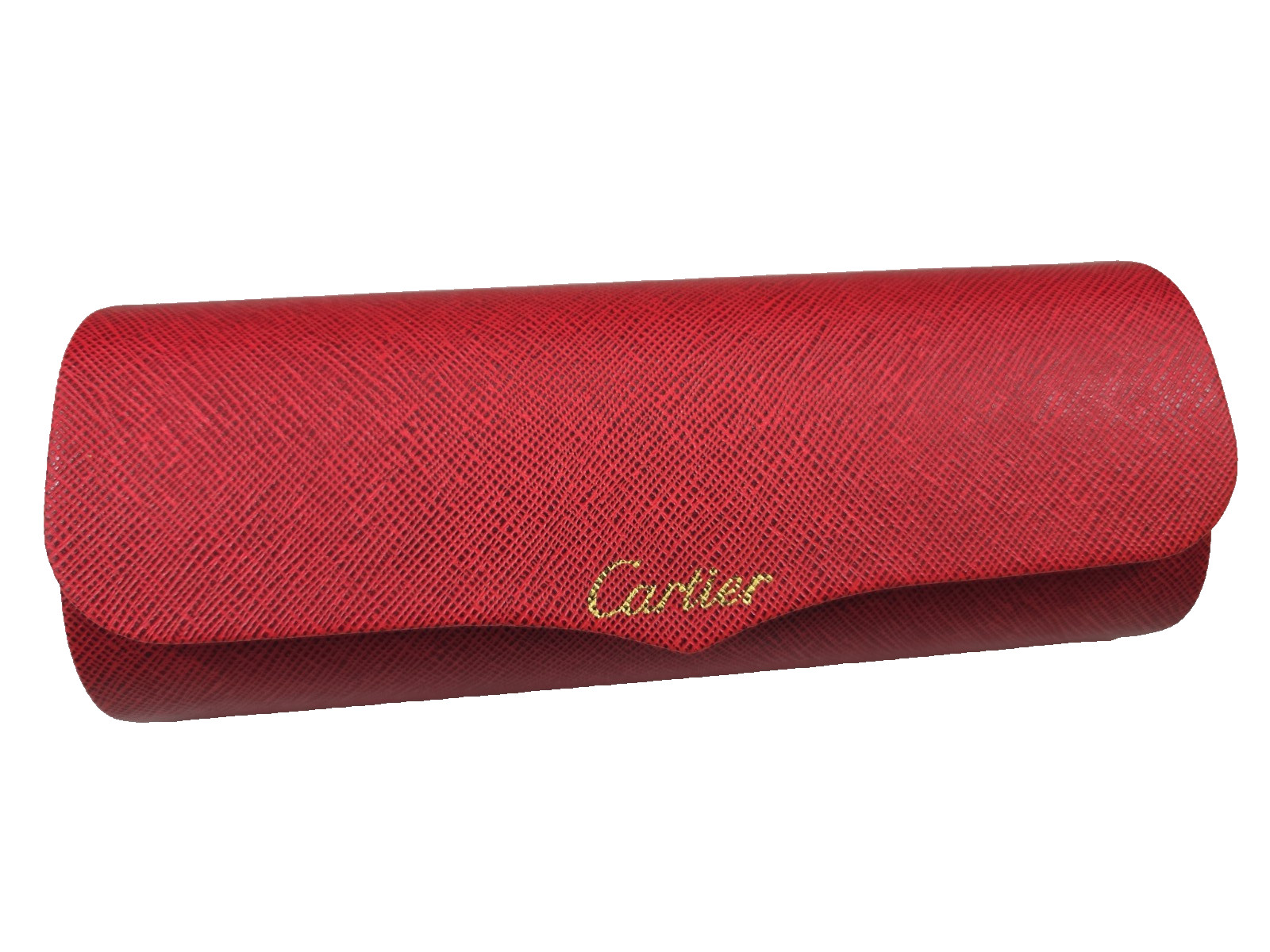 Cartier Red Flip Top Hard Case Eyeglass Case for Glasses Unisex