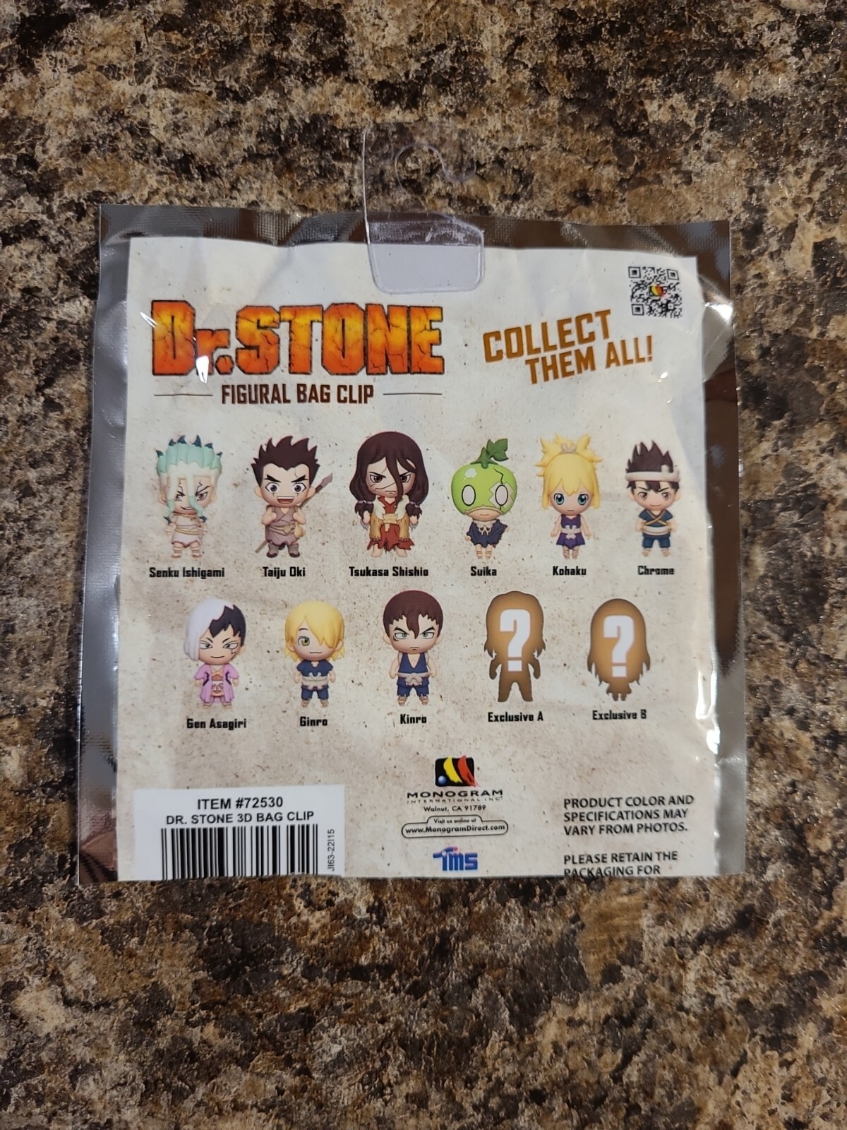 Dr. Stone NEW * Chrome * Blind Bag Anime Monogram Key Chain