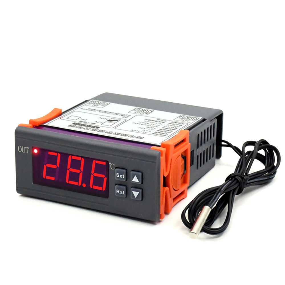 W2020 Miniature 12-24V Electronic Digital Display Smart Thermostat 0.1 Accuracy