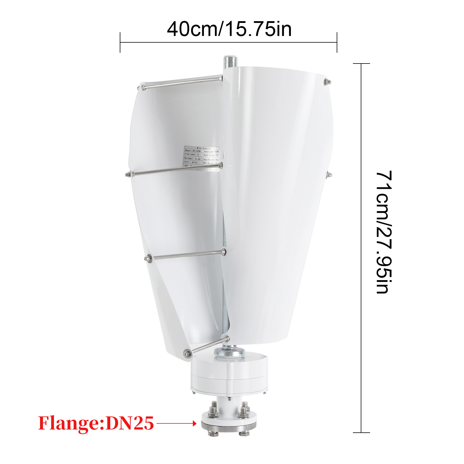 100W Power Wind turbine Vertical Axis Windmill Turbine Generator &Controller 12V