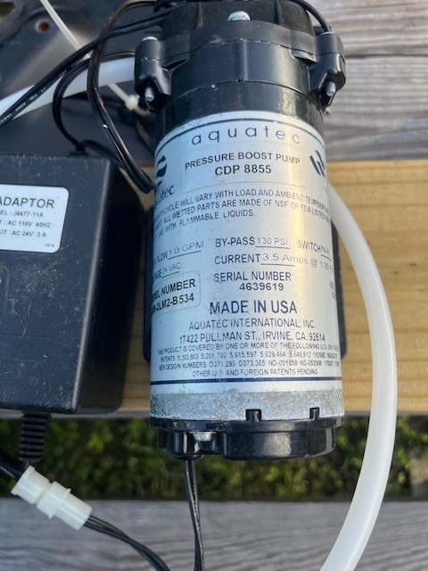 aquatec boost pump cdp 8855 includes ac adapter plug