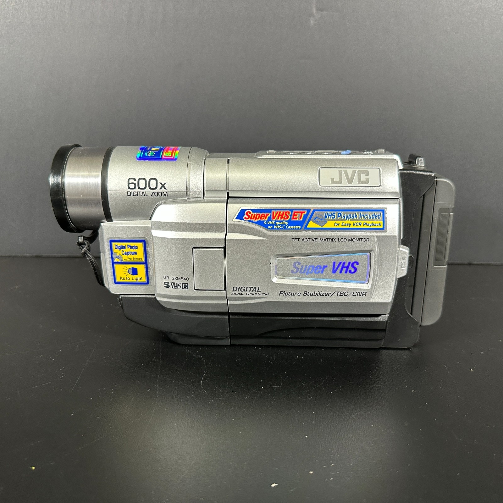 JVC GR-SXM540 VHS-C Video Camcorder 600x Digital Zoom WORKING but PARTS REPAIR