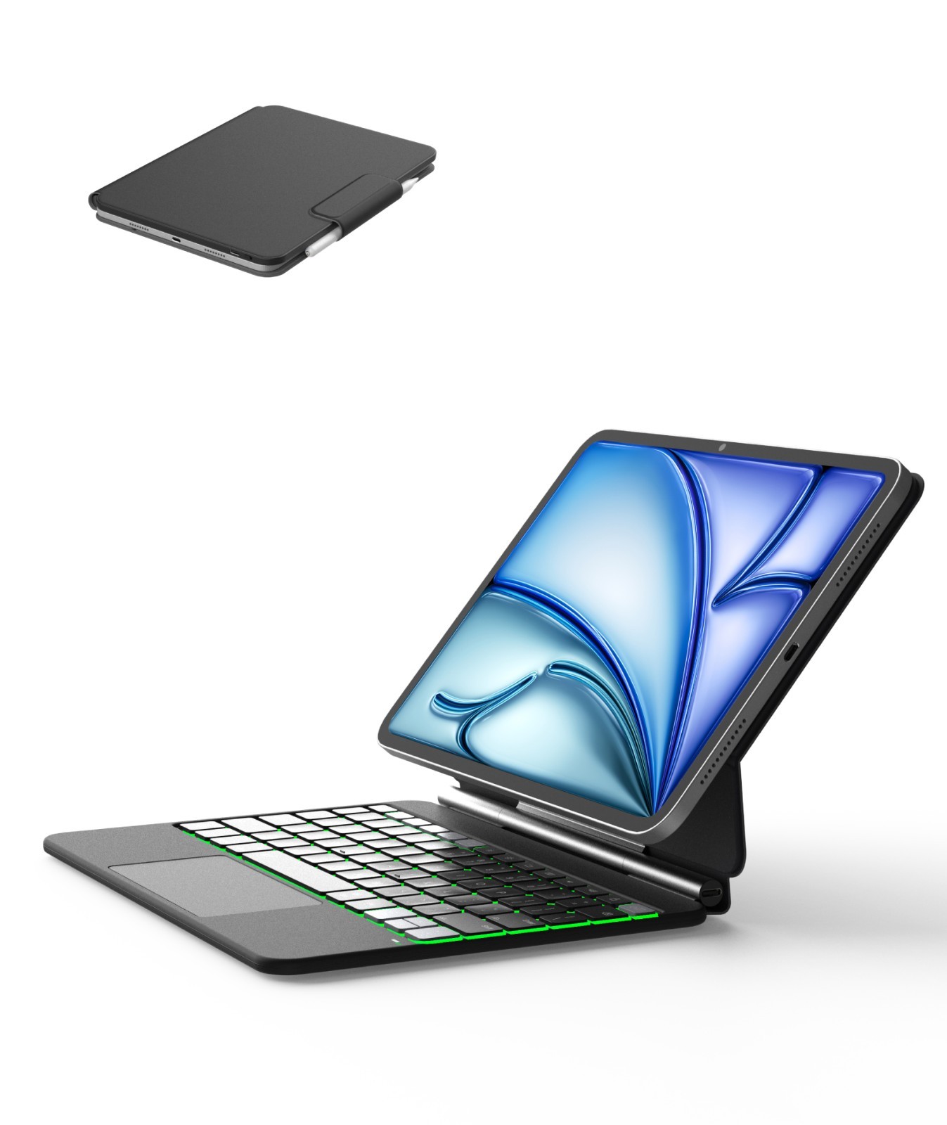 EIP Hyperkeys Keyboard- iPad Air 13″ M4/M3/M2, Magic, Click-Anywhere Pad