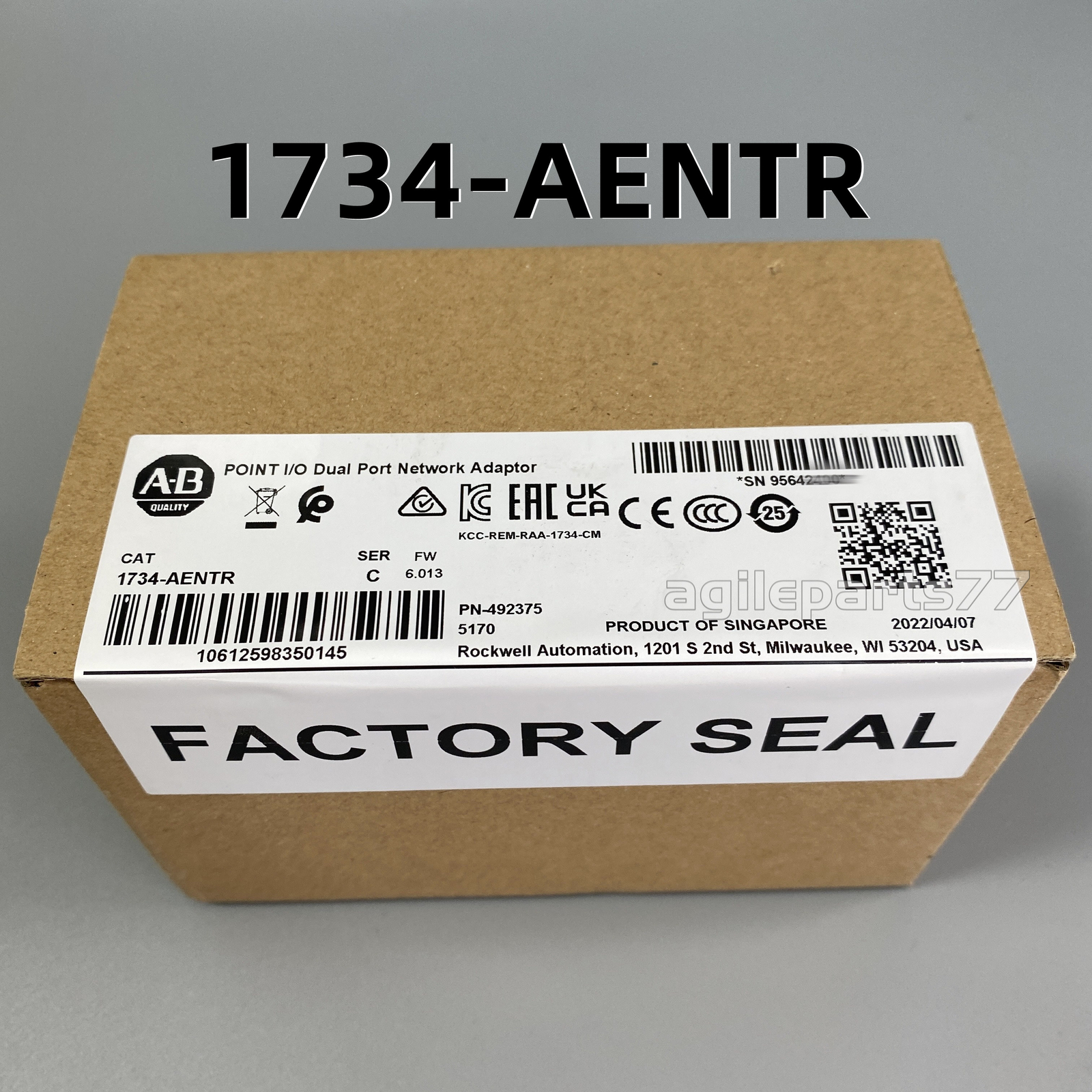 Allen-Bradley 1734-AENTR Point I/O Dual Port Adaptor Module Sealed US Free Tax