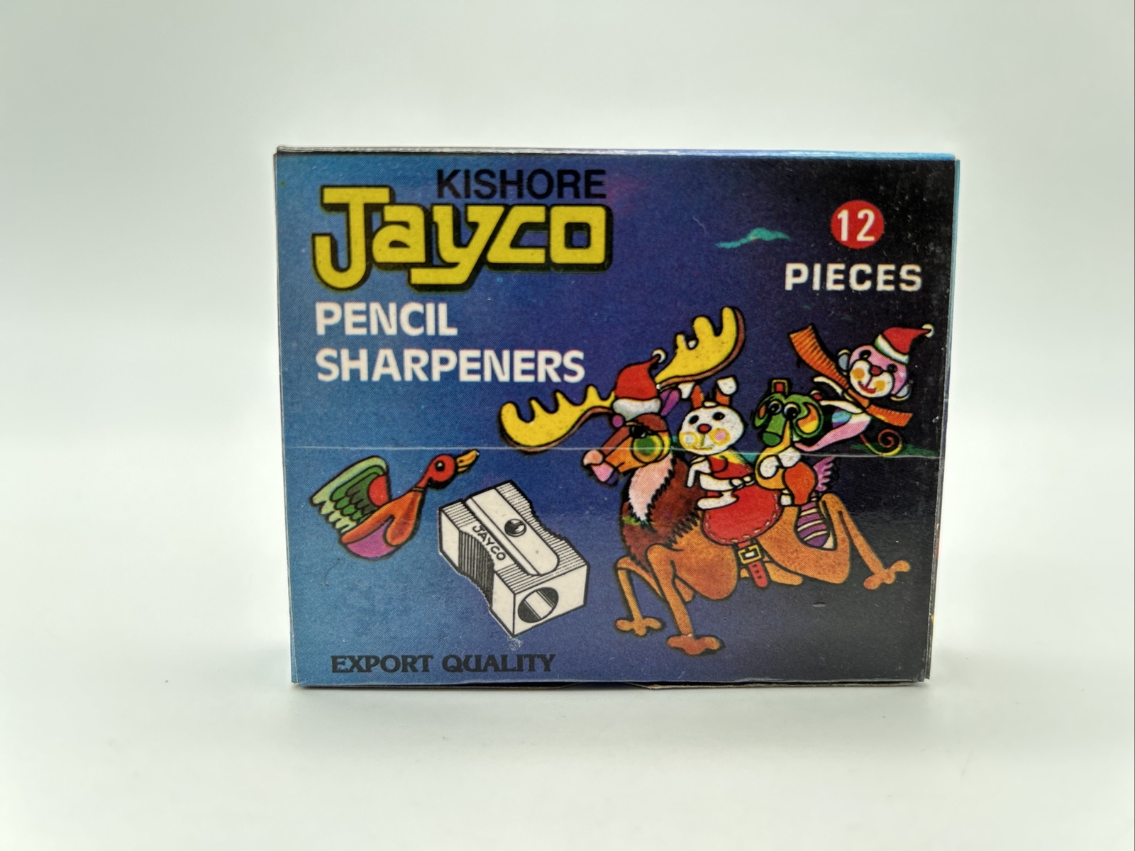 12X RARE VINTAGE 80'S KISHORE JAYCO PENCIL SHARPENERS MADE IN INDIA - NEW
