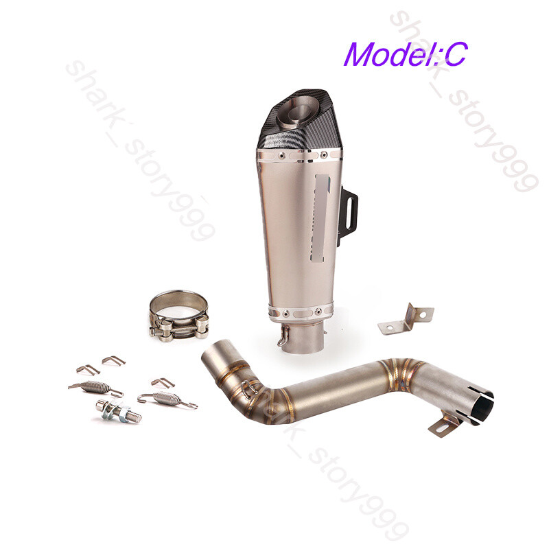Modified For 2012-16 390 Duke 200 Duke Exhaust Muffler Tips System Mid Link Pipe