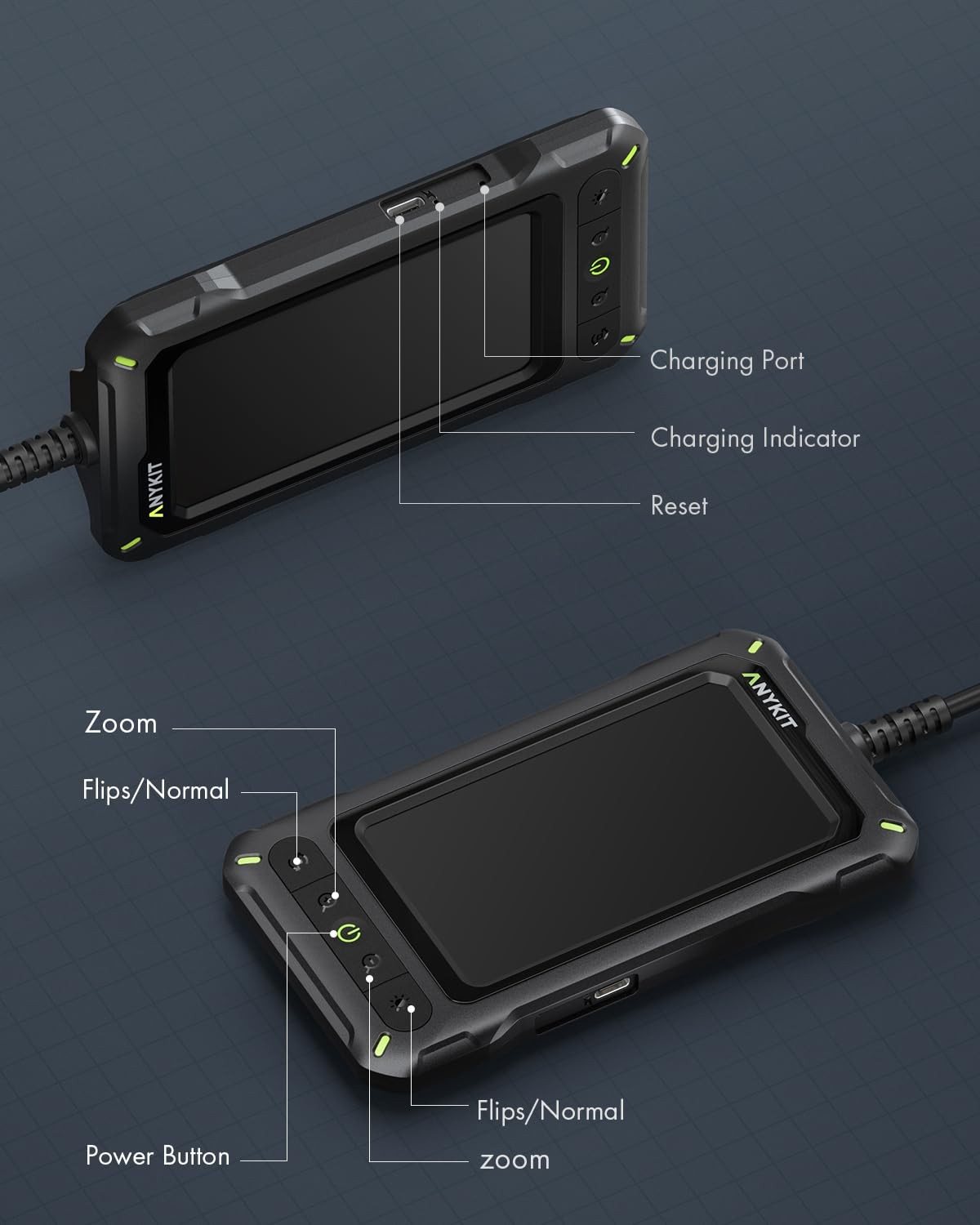 Borescope Inspection Camera with Light, Industrial Endoscope Camera with 0.3 ...