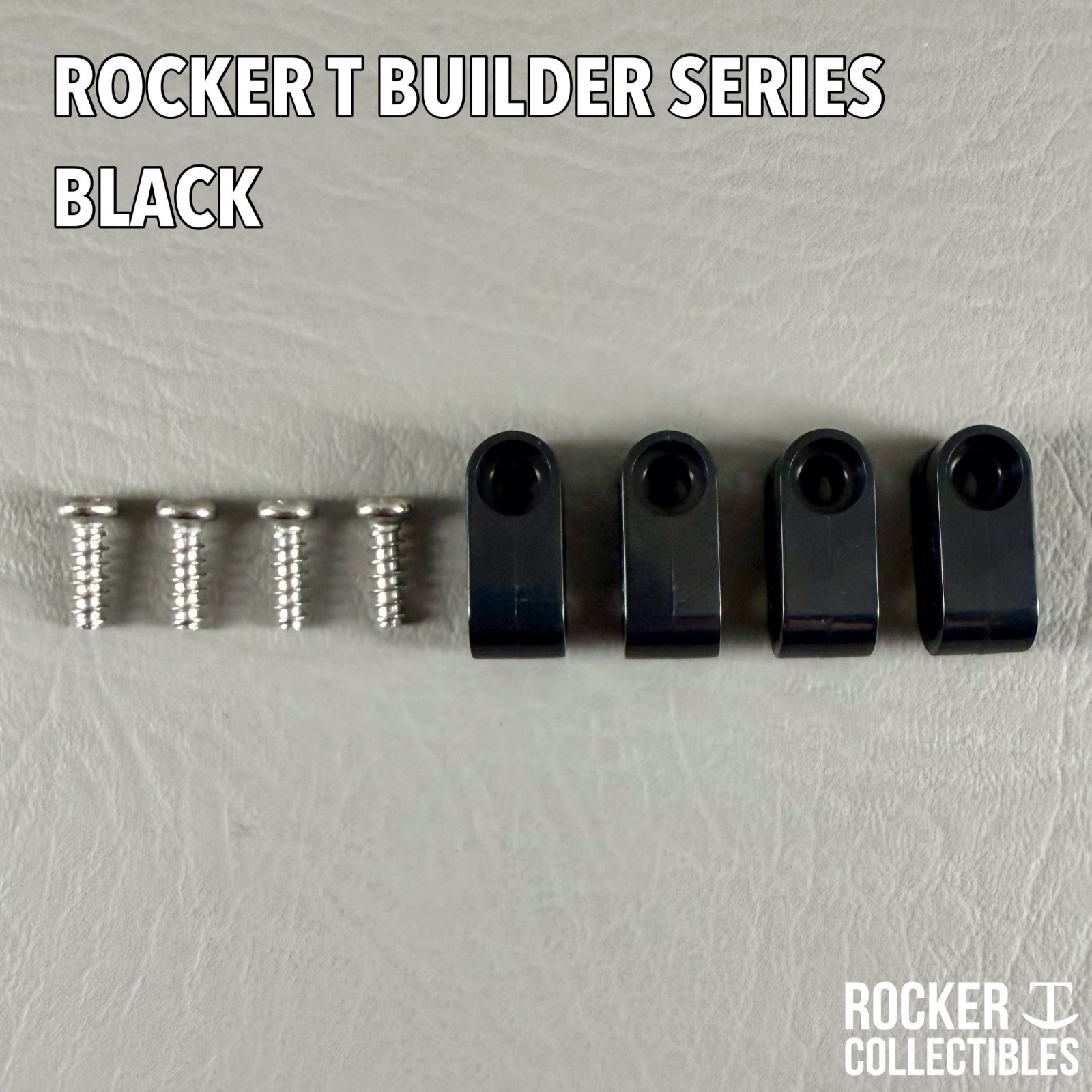 Rocker T Builder Series - Black Mini Helmet Facemask Clips (Fit Riddell Speed)