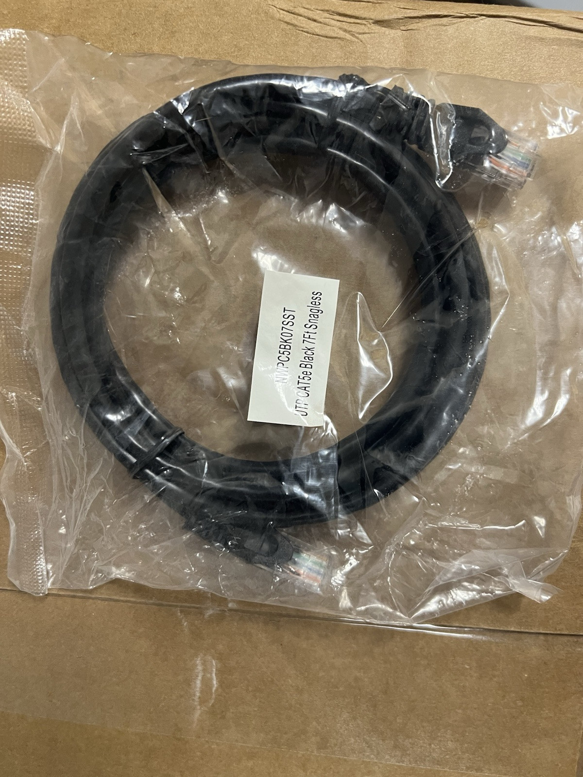 DynaCable 7' Cat5e Snagless Patch Cable Cord (Black) NEW - NWPC5BK07ST