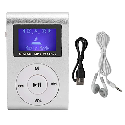 MP3 Music Player with Clip, USB & LCD Screen, Supports 32GB Memory Card,