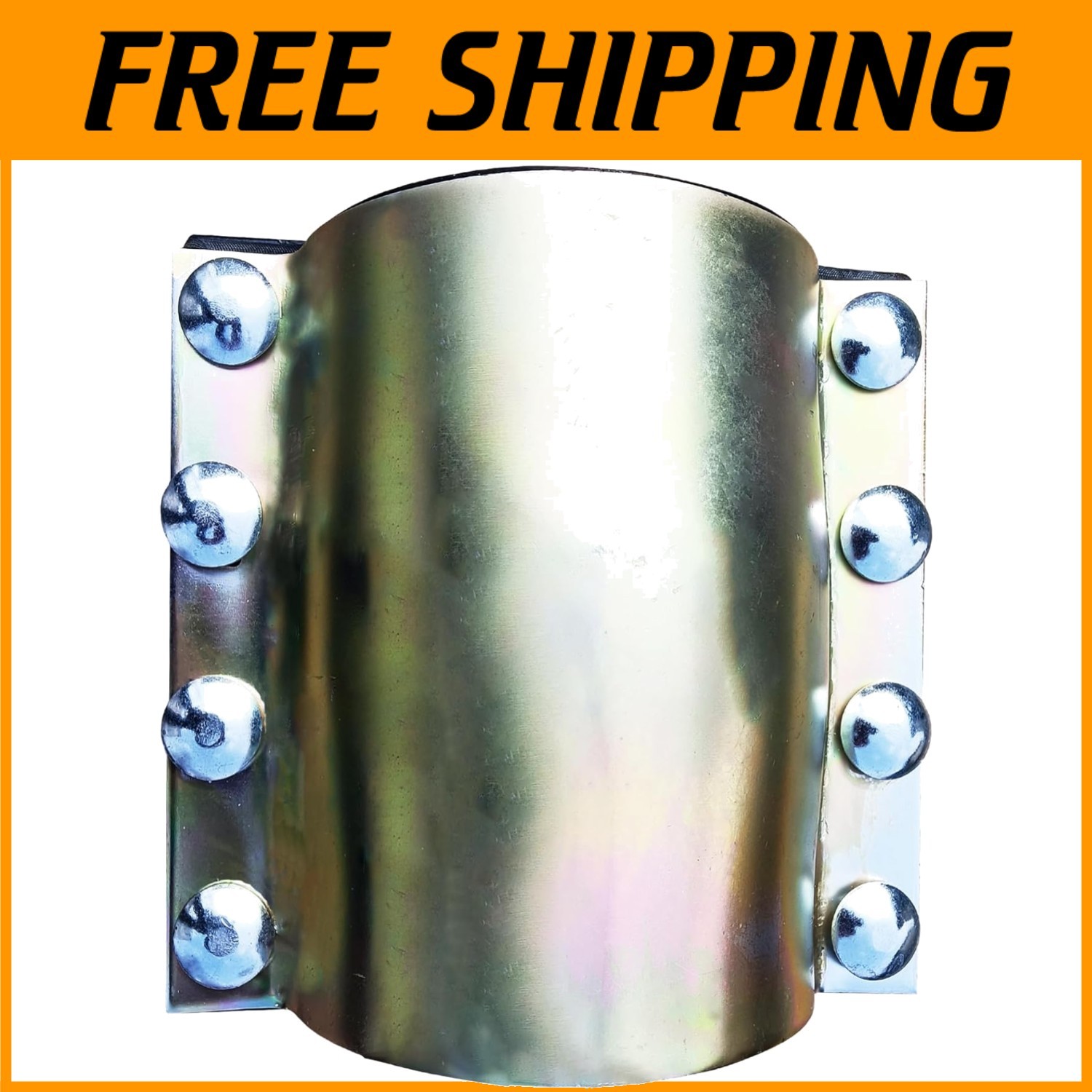 Versatile 3-Inch Pipe Repair Clamp with Rubber Liners - Quick, Easy Installation