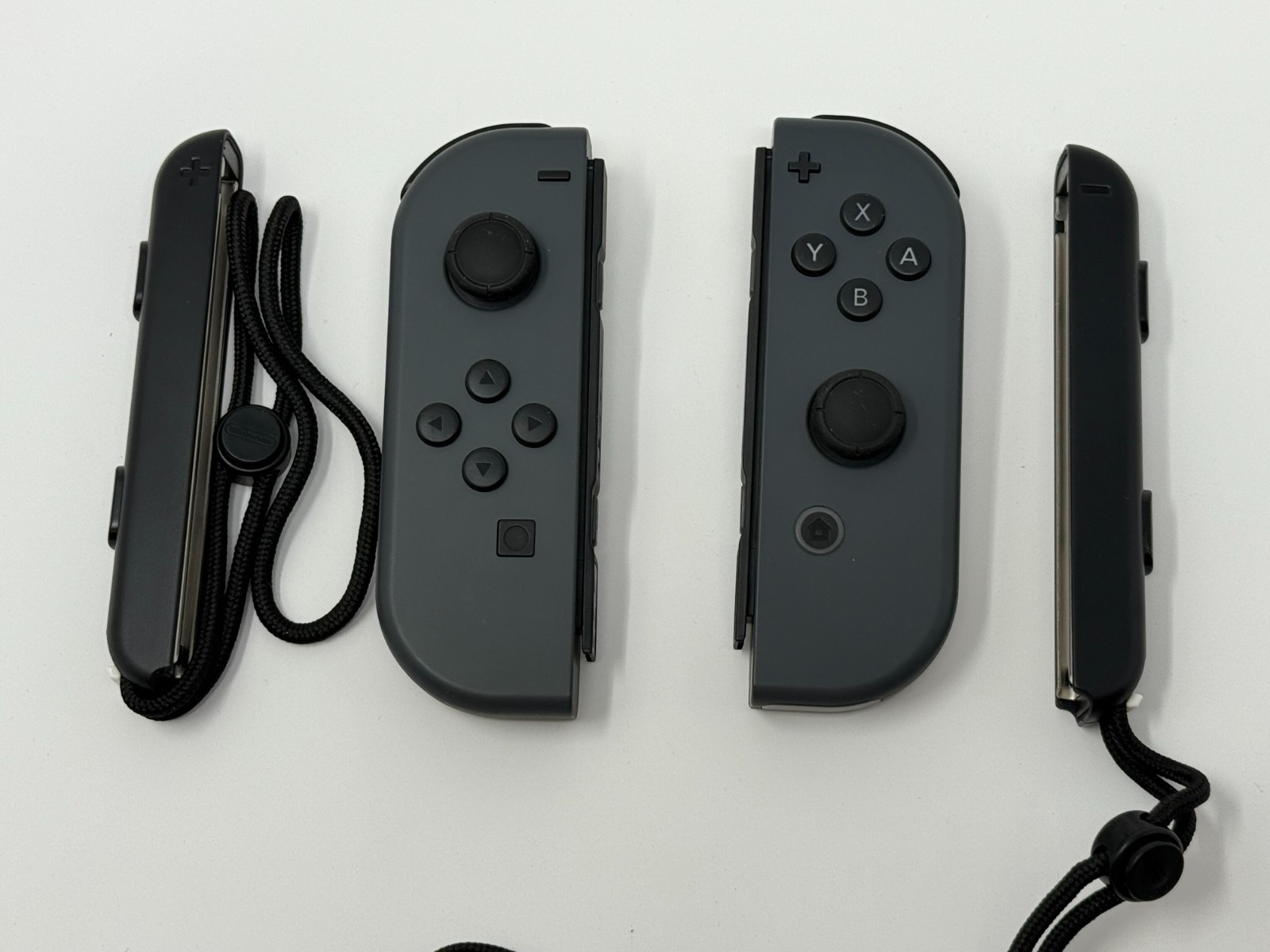 Genuine Original Nintendo Switch Joy Con Controller w/ Straps-No Box - Gray/Grey