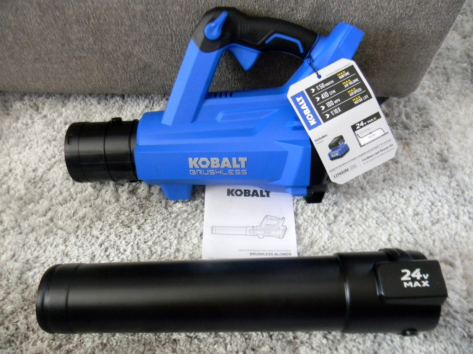 NEW KOBALT 24volt 24V Brushless Blower KHB4124B-03 - Tool Only