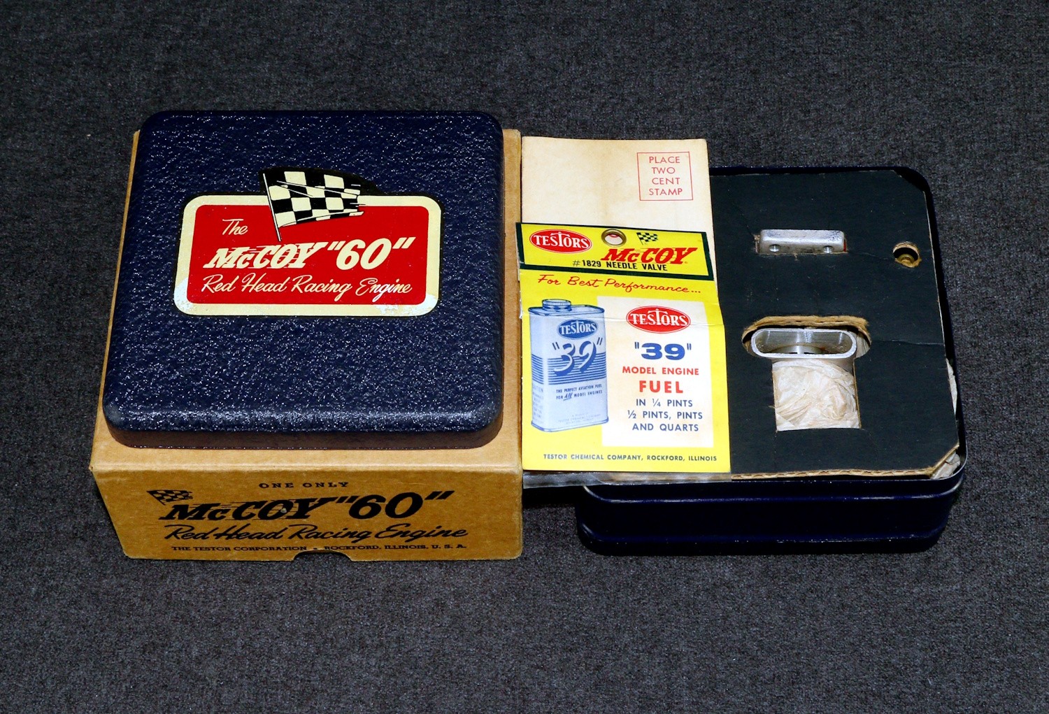 RC Model Airplane Car Boat Engine Testor McCoy 60 Red Head MIB
