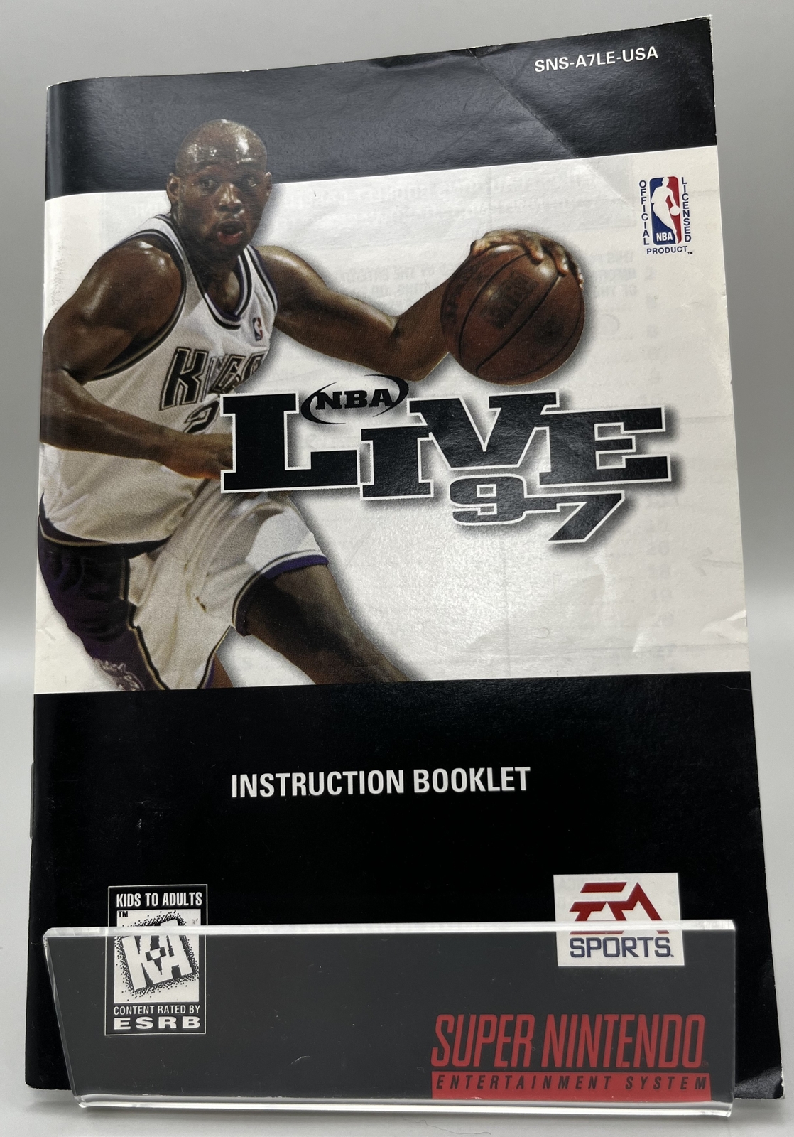 NBA Live '97 (SNES, 1991) Instruction Booklet ONLY